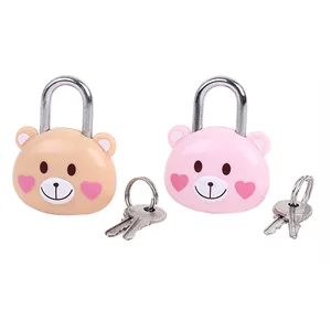 CH-bear cut bear shaped lock with key types of padlock