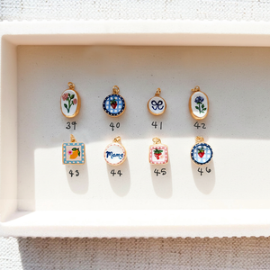 Ручная роспись, эмалевые подвески-шармы, позолоченные, в форме сердца, цветка, фрукта, бабочки, морепродуктов, для самостоятельного изготовления украшений, ожерелий, браслетов, аксессуаров - Product Image 6