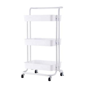 Chariot de Salon de Coiffure en Métal Personnalisable pour Équipement de Beauté, Chariot Mobile de Rangement pour Coiffeur - Product Image 3