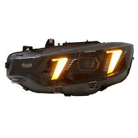SJC Auto pour BMW Série 4 F32 M3 F80 M4 F82 2013-2019 Phares LED complets améliorés style yeux de serpent jaune blanc tricolore