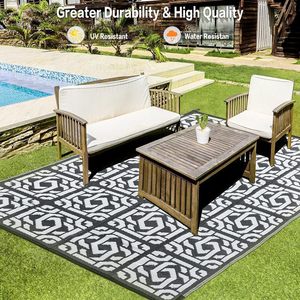 Materiale reversibile PP tappetino da <span class=keywords><strong>esterno</strong></span> <span class=keywords><strong>tappeto</strong></span> impermeabile tessuto di paglia di plastica per RV viaggio Picnic campeggio Patio ponte <span class=keywords><strong>piscina</strong></span> - Product Image 2