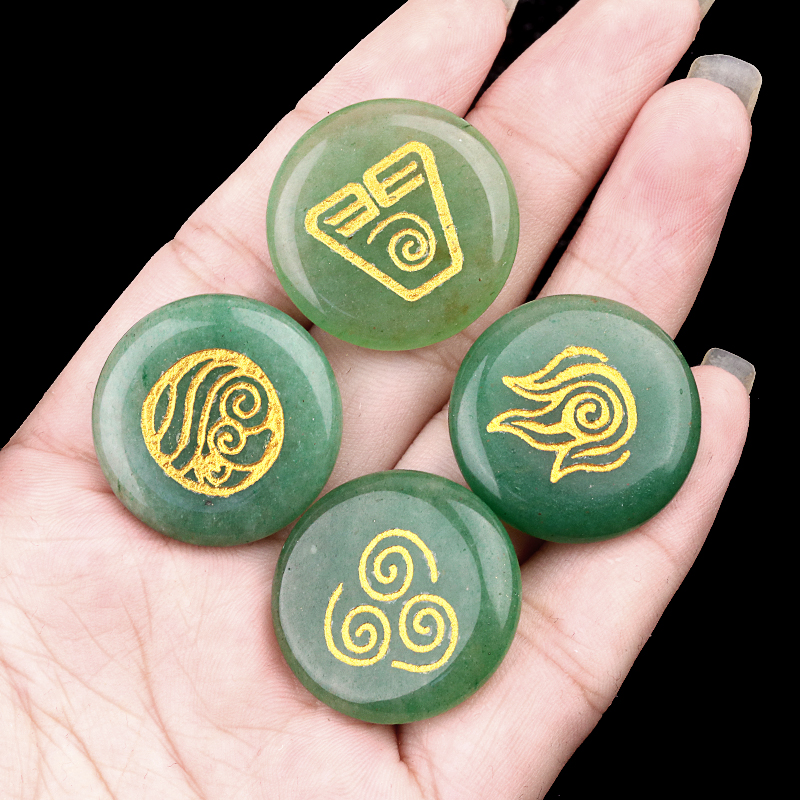 Green aventurine (set of four)