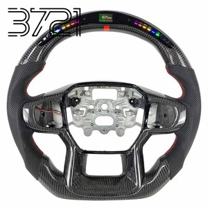 พวงมาลัยหนังคาร์บอนไฟเบอร์พร้อมจอ LED สำหรับรถฟอร์ด แร็พเตอร์ F150 มัสแตง ST RS รุ่นแข่งขัน อะไหล่รถยนต์ - Product Image 1