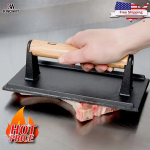 <span class=keywords><strong>Presse</strong></span> à griller en fonte pour barbecue robuste Burger <span class=keywords><strong>Steak</strong></span> <span class=keywords><strong>Presse</strong></span> à bacon pour la cuisine professionnelle et domestique - Product Image 2