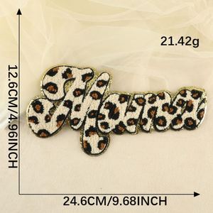 Nouvel arrivage : Patch brodé en chenille thermocollant, grand format, avec bord pailleté, motif « Mama » - Product Image 6