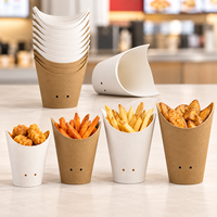 Gobelets à café jetables écologiques personnalisés de 12 oz, revêtement à base d'eau, biodégradables, compostables, gobelets pour frites