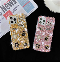 Coque de téléphone Rhinestone personnalisée au design de luxe pour iPhone 15 14 13 12 11 Pro Max Xs Xr Paillettes Diamant Couvertures de téléphone portable pour filles