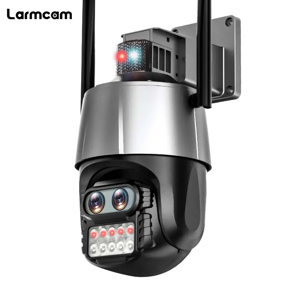 8MP WiFi IP Camera 4K Dual Lens Security Camera Outdoor 2K Auto Tracking Siren Alarm Video Surveillance P2P ICsee CCTV PTZ Alexa