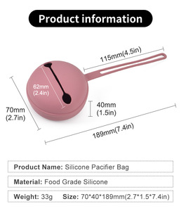 Kotak Penyimpanan Empeng Silikon Food Grade, Aman, Mudah Dibersihkan, Kantong Empeng Silikon - Product Image 6