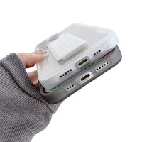 Coque de téléphone à cadre de lentille électrolytique Offre Spéciale Design de support paresseux Compatible avec pour Samsung et pour iPhone