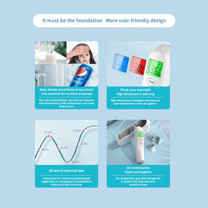 OEM高精度スマートLCDディスプレイ非接触式乳幼児用赤外線耳体温計（プローブカバー付き） - Product Image 6