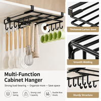 Étagère de rangement en métal pour cuisine, support multifonctionnel pour planches à découper, étagère suspendue à double niveau pour l'organisation des armoires