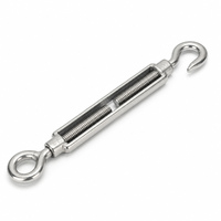 Tendeur à câble robuste en acier inoxydable à crochet et œillet, corps ouvert, matériel de rigging, vente en gros