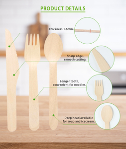 Mini Dùng Một Lần Bộ Đồ Ăn Sang Trọng-Sinh Thái Thân Thiện Phân Hủy Sinh Học Bằng Gỗ Trộn Muỗng Cho Thực Phẩm & Trái Cây Biểu Tượng Tùy Chỉnh Cho Các Bên Sự Kiện - Product Image 4