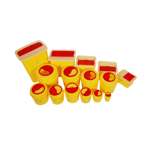 Wall Mounted Yellow Red Medical 3L 5L Safety Small Sharps Containers