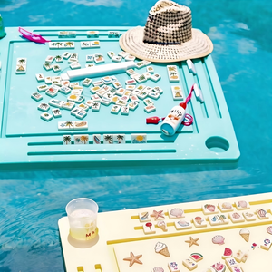 Tapis de jeu flottant personnalisé de luxe moderne en EVA pour Mahjong, Domino, Rummy – Couleurs et tailles variées (32-34 pouces) – Imprimé, imperméable, pour plage et fêtes au bord de la piscine - Product Image 1