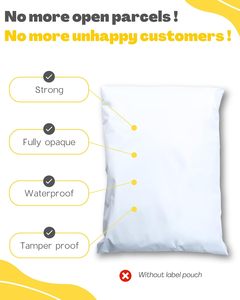 Bolsas de Correo de Polietileno Biodegradables, Resistentes al Agua y a Desgarros, con Logotipo Personalizado, Sobres para Ropa con Impresión Personalizada - Product Image 3