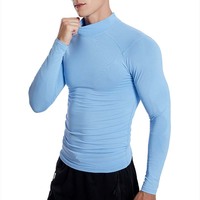 Vêtements pour hommes Athlétique Workout T Shirt Base-Layer Running Gym T-Shirts Sport Hommes Chemise de compression à manches longues