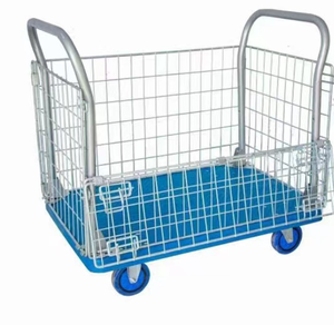 एओकेन भारी शुल्क क्षमता फोल्डेबल 350 किलोग्राम पुश कार्ट डोली 360 डिग्री स्विचवेल पोर्टेबल हैंडकार्ट प्लास्टिक प्लेटफॉर्म ओएम धातु - Product Image 4