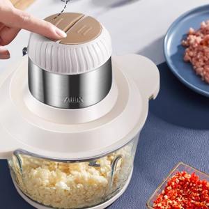 เครื่องบดเนื้อไฟฟ้า AUX ขนาด 3 ลิตร โถแก้ว ปรับความเร็วได้ 2 ระดับ สำหรับทำอาหารที่บ้าน อาหารเด็ก บดผัก บดกระเทียม - Product Image 5