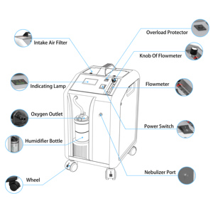 Générateur d'oxygène mobile pour hôpital <span class=keywords><strong>MiCiTECH</strong></span>, <span class=keywords><strong>concentrateur</strong></span> d'oxygène portable de 5 litres, <span class=keywords><strong>concentrateur</strong></span> d'oxygène médical 5l - Product Image 4