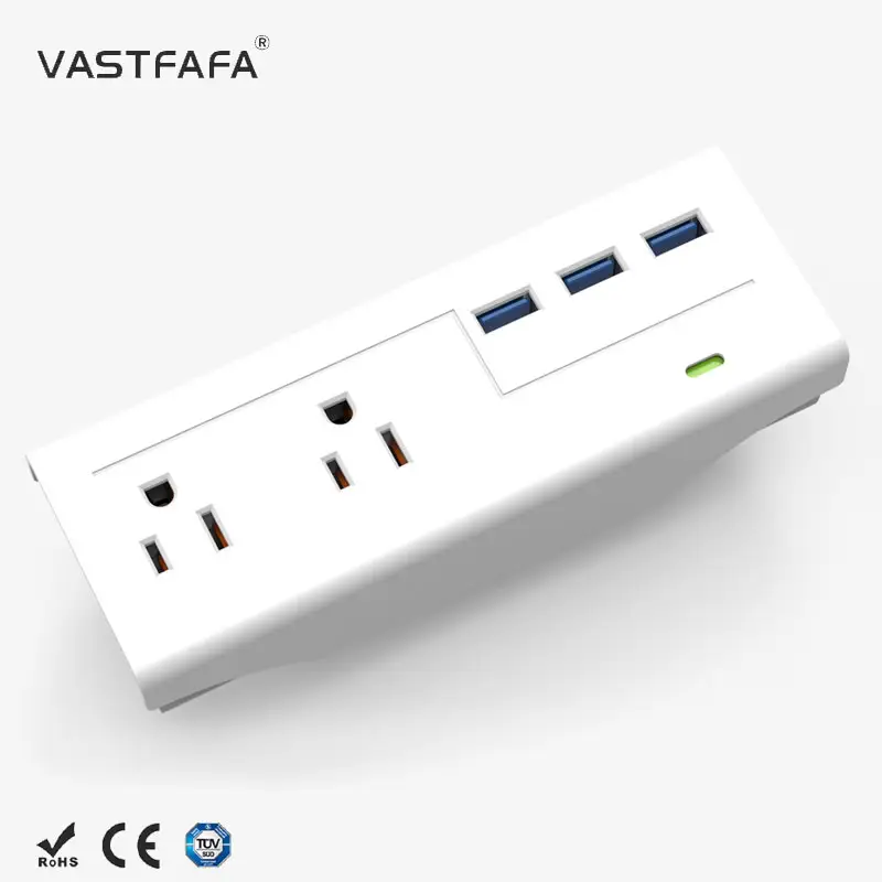 Vastfafa chúng tôi tiêu chuẩn tùy chỉnh 220V chống cháy di động Adaptor với USB Type-C cổng
