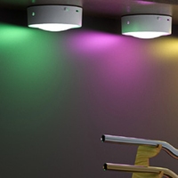 Plafonnier LED moderne à lumière blanche chaude RGB, rechargeable, sans fil, lampe murale intérieure, télécommande, éclairage d'ambiance pour armoire