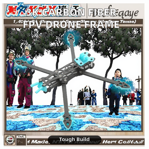 โครงโดรนควอดคอปเตอร์แบบ FPV ทำจากคาร์บอนไฟเบอร์ 3k เต็มรูปแบบ พร้อมแขนโดรนหนา 4 มม./5 มม./6 มม. อุปกรณ์เสริมโดรน ขนาด 7 นิ้ว - Product Image 3