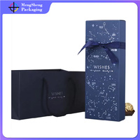 Exquisite Silber folie Logo individuell bedruckte Schiebe schublade Box für Hochzeit Valentinstag Schokolade Geschenk box