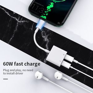 Chất Lượng Tốt 2 Trong 1 <span class=keywords><strong>USB</strong></span> C Sạc Âm Thanh <span class=keywords><strong>Adapter</strong></span> Splitter Loại C Headphone Jack <span class=keywords><strong>Adapter</strong></span> Cho Iphone15 Android Điện Thoại - Product Image 4