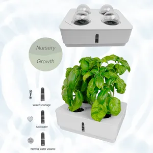 Indoor Home Hydroponic Grow Box Kit 4 Holes Plant Cultivation Box with Growing Sponges