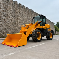 Mini-chargeuse sur pneus 3,5 tonnes 4x4 Diesel Moteur Weifang Compacte avec godet de 0,78 m, attache rapide, PLC, engrenage haute efficacité pour l'agriculture