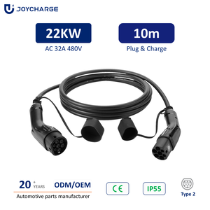 <span class=keywords><strong>Câble</strong></span> de charge <span class=keywords><strong>pour</strong></span> véhicule électrique <span class=keywords><strong>Type</strong></span> <span class=keywords><strong>2</strong></span> vers <span class=keywords><strong>Type</strong></span> <span class=keywords><strong>2</strong></span>, 22 kW, 32 A, <span class=keywords><strong>3</strong></span> phases, 10 m - Product Image 1