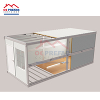 Nuevo estilo, superventas, 40 pies, 2 plantas, prefabricado, pequeño refugio de oficina Villar, hogar, oficina, contenedor plegable, marco de casa