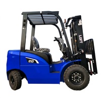 Chariot élévateur Montacargas en stock UE avec moteur Mitsubishi S4S de 1,5 tonne, 1,8 tonne, 2 tonnes, 2 ans de pièces de rechange gratuites sous garantie