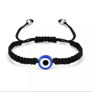 Perline rotonde MOQ basse <span class=keywords><strong>occhi</strong></span> azzurri <span class=keywords><strong>occhi</strong></span> diabolici corda rossa Bule bracciale regolabile intrecciato a mano nero braccialetto all'ingrosso - Product Image 3