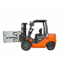 Attache pour chariot élévateur TDER 2 tonnes 3 tonnes avec pince rotative, pince pour rouleaux de papier, pince pour balles, attache pousse-tire
