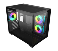 Custom Full View Effective Mid Tower PC Computer Case Micro ATX Chassis for Gamers