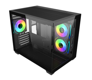 Boîtier PC Mid-Tower Personnalisé à Vue Panoramique pour Gamers, Châssis Micro ATX Efficace - Product Image 3
