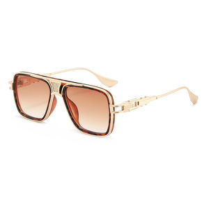 Lunettes de soleil SPUKA HR5660 de luxe rétro à double pont en alliage, verres dégradés 2026, protection UV400, logo personnalisé - Product Image 4