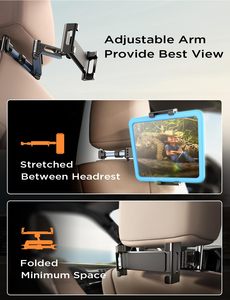 Support de tablette flexible LISEN 12,9 pouces pour appuie-tête de voiture, support iPad à bras long, indispensable pour les voyages en famille, support de tablette iPad pour siège arrière - Product Image 5