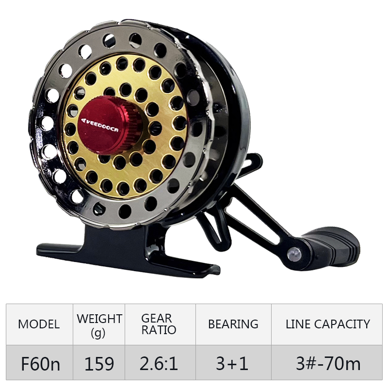 VEEDOOCA 3+1 Nylon Raft Fishing Wheel Reel for Fly Fishing VEEDOOCA 3+1 Nylon Raft Fishing Wheel Reel for Fly Fishing