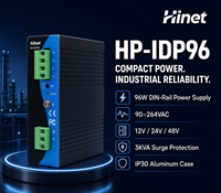 Alimentation industrielle sur rail DIN 96W Hinet -IDP96 Entrée 90-264VAC Sortie CC 12V 8A 24V 4A 48V 2A Protection contre les surtensions IP30 3KVA