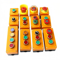 Caja de Control con Interruptor de Botón y Funciones de Arranque/Parada, Cubierta Impermeable, Perilla Giratoria, Interruptor de Encendido y Luz Indicadora