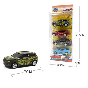 Set de Autos de Juguete de Metal Fundido a Presión de 7 cm, Autos Miniatura con Retroceso para Niños, Juguete Educativo, 4 en Caja, Modelo de Carreras - Product Image 1