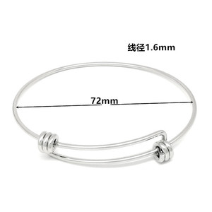 Stainless Steel Push Pull <b>Bracelet</b> 1.6mm <b>Adjustable</b> Elastic Telescopic Bangle For DIY Jewelry Making Fashion Accessory - Product Image 3