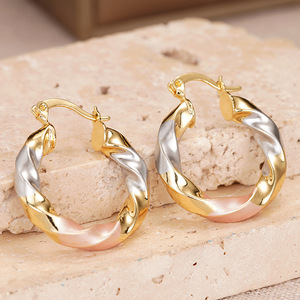 Orecchini a Spirale per Donna, Stile Morbido e Minimalista, Gioielli in Metallo alla Moda, Accessorio per Uso Quotidiano - Product Image 5