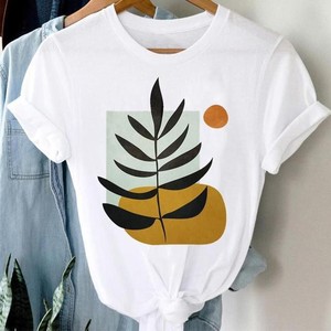 Fabricantes promoción de verano moda dibujos animados estampado de gran tamaño O cuello mujeres Casual deportes camiseta - Product Image 6