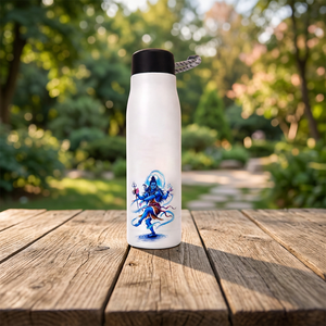 Bouteille d'eau promotionnelle en métal personnalisée Liviya avec impression numérique pour Halloween et Noël - Product Image 1