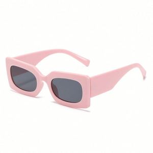 Lunettes de soleil rectangulaires colorées rétro pour femme, logo personnalisé, mode, grandes lunettes carrées punk pour femmes - Product Image 5